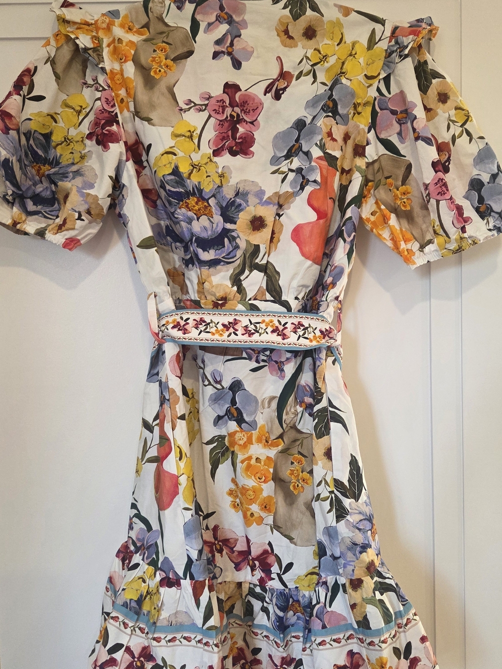 FARM Rio Organic Cotton V-Neck Dress with Multicolor Floral Print - Picture 6 of 8